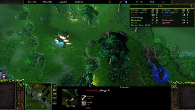 Warcraft 3: TFT [Custom] #844 Bug Evolution - Přežívání na pokraji vyhnutí смотреть онлайн