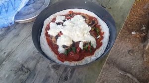 Bush Pizza in the Kayak Camp with a Banks Fry-Bake Pan!