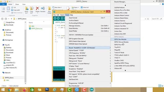 Installing ESP32 Sketch data upload tool in Arduino IDE