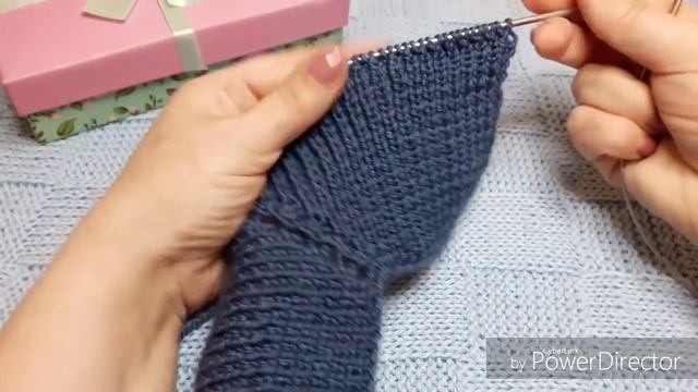 Самые удобные следки,без швов на двух спицах.МК#вязание