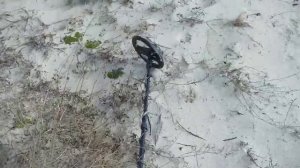 Поиск клада металлоискателем на пляже