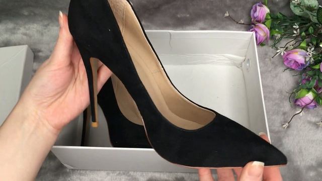 Натуральные замшевые женские туфли-лодочки #Roni Bouker смотреть онлайн