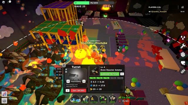 Turret and Mortar Solo Pizza Party Roblox Tower Defense Simulator смотреть онлайн