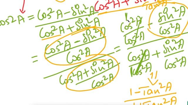 Prove that Cos2A = 1 – Tan^2A/1 + Tan^2A смотреть онлайн