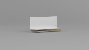 Микроплинтус для пола L образный серебристый Ликорн