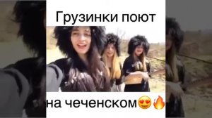 Грузины поют на чеченском песню