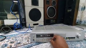 Усилитель Technics SU-Z45 и колонки Радиотехника S-90B.