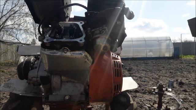 Мотоблок,регулировка клапанов и пахота