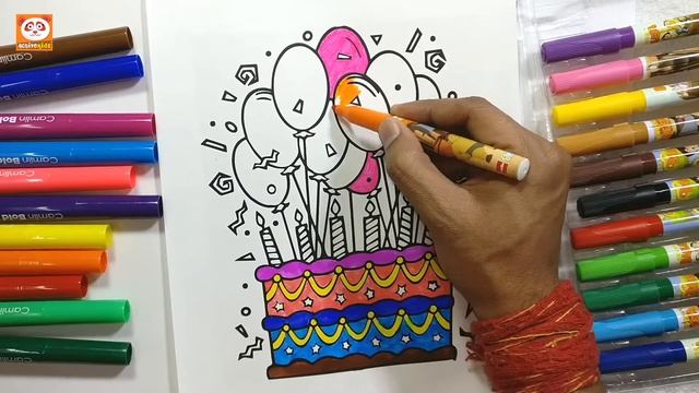 Coloring Cake Sketch - Painting 2D Coloring For Kids By Active Kids смотреть онлайн