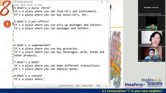 Sesión 5-29 de mayo 2023-FI-REGAL-22-Ortiz de Doñán-Vocabulary-Places in Town-Definitions смотреть онлайн