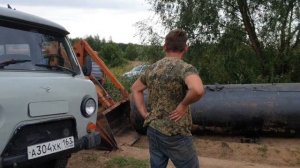 Восстановление дамбы после прорыва в с. Новый Буян.
