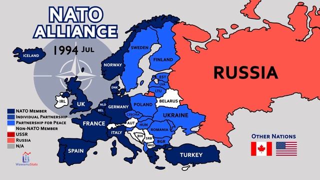 Нато прибшижается к России
