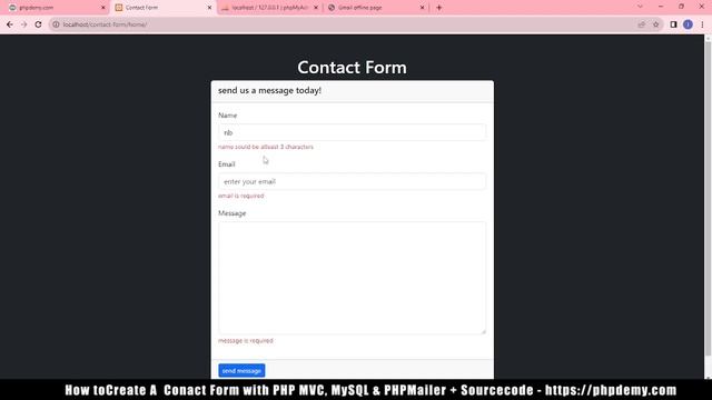 Build a Dynamic Contact Form with PHP MVC & MySQL