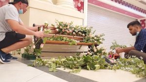 PART 1: MARINA MALL, SALMIYA || BENCH FLOWER ARRANGEMENT || FLORIST AT WORK