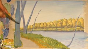 Как ЛЕГКО нарисовать пейзаж / рисуем осень гуашью