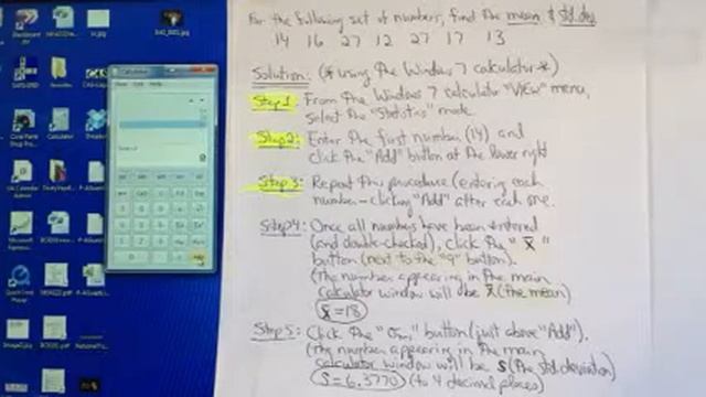 Windows 7 Calculator for simple stats смотреть онлайн