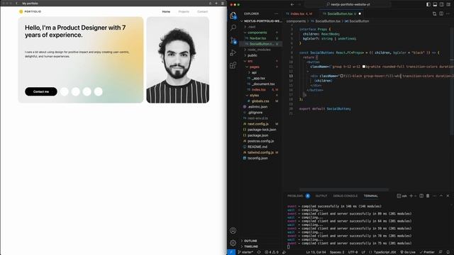 Modern portfolio website with Next.js, Framer Motion, TailwindCSS