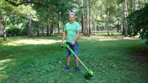 Триммер аккумуляторный Greenworks G24LT28, 24V, 28 см (арт 2107107)_4м