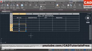 AutoCAD Table Delete Row | AutoCAD Table Delete Column