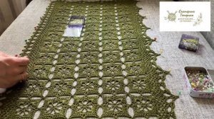 Блокировка вязаных изделий. Как блокировать салфетку. Как блокировать дорожку.