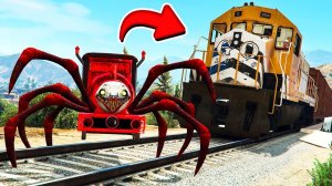 СМОЖЕТ ЛИ ПОЕЗД ПАУК ОСТАНОВИТЬ ПОЕЗД ЧУ ЧУ в ГТА 5 МОДЫ! Choo Choo Charles ОБЗОР МОДА в GTA 5 ВИДЕО