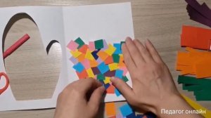 Детская поделка. Варежка аппликация. Творчество