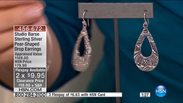 Studio Barse Sterling Silver PearShaped Drop Earrings смотреть онлайн