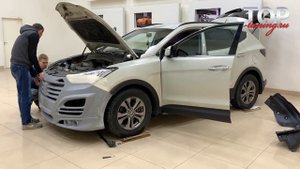 Hyundai Santa Fe - установка обвеса Larte (Guffo)