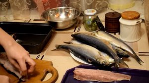 Засолка сельди. Сухой посол. Быстрый способ.