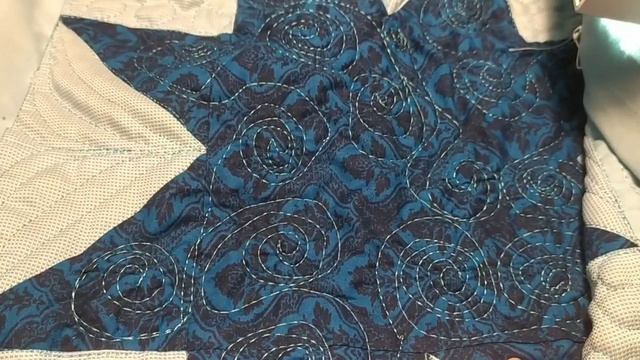 Стёжка готового топа на флисе, плед из звёзд. смотреть онлайн