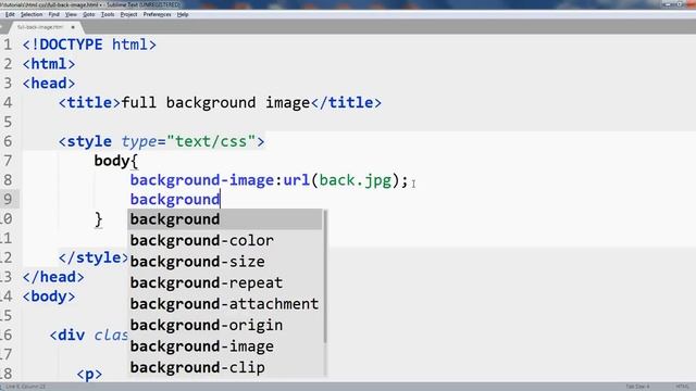Full Screen Background Image in Html and Css | Web Zone смотреть онлайн