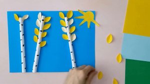 АППЛИКАЦИЯ из бумаги - ОСЕННИЙ ЛЕС / ПОДЕЛКИ ДЛЯ ДЕТЕЙ / AUTUMN PAPER CRAFTS / DIY