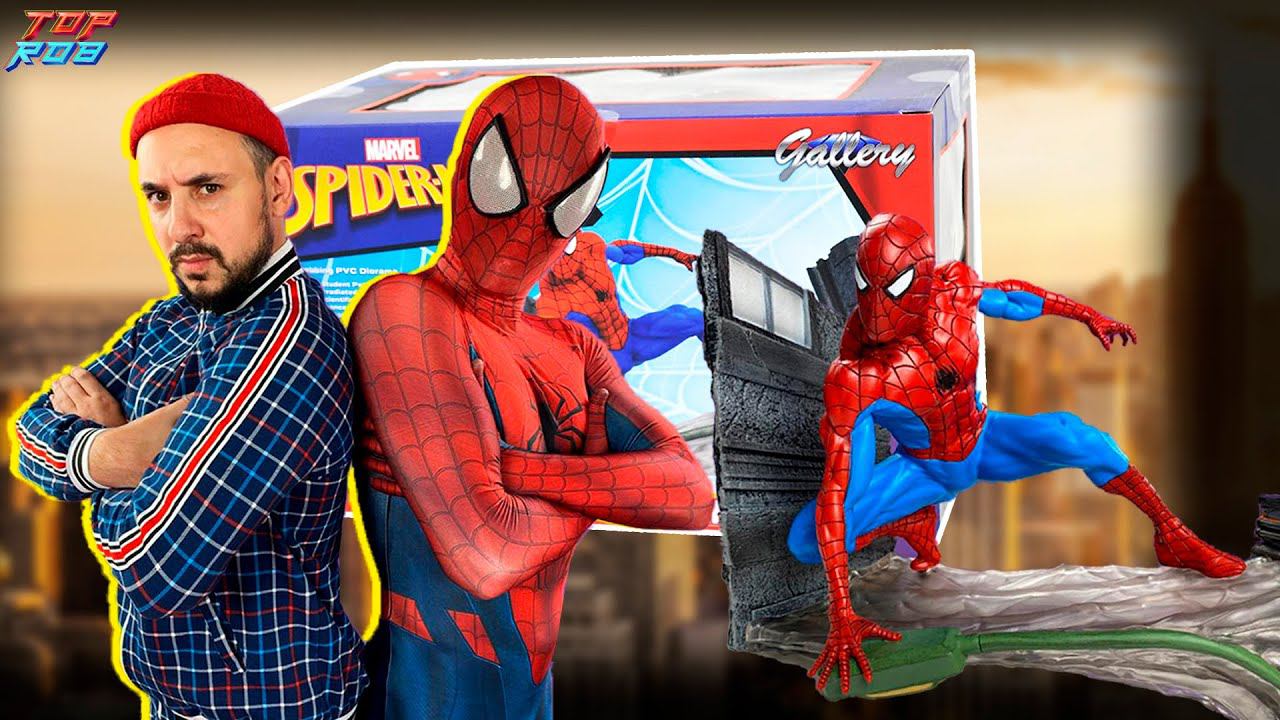 СПАЙДИ ВЕРНУЛСЯ! РАСПАКОВКА ФИГУРКИ SPIDER-MAN ОТ DIMOND SELECT TOYS WEBBING DIORAMA! ТОП РОБ ОБЗОР!