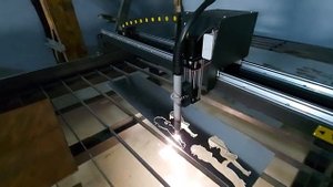 Станок плазменной резки ЧПУ. Режем алюминий 1мм