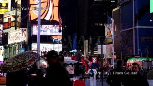 UHD Ultra HD 4K Video Stock Footage New York City Times Square Busy Street Traffic Day Night