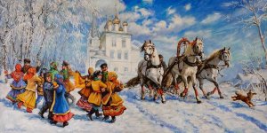 Масленица на картинах русских художников.