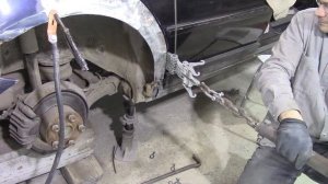 Кузовной ремонт Volkswagen Passat. Рихтовка заднего крыла.