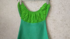 Платье летнее спицами и на машине. от 4 до 12 мес.