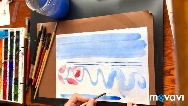 Тестирование кисти для акварели Kolos classic 3049R watercolor brushes