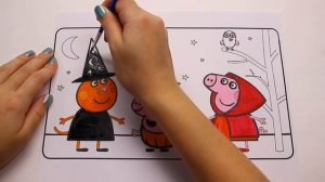 СВИНКА ПЕППА Хэллоуин Раскраска Для Детей Peppa Pig Halloween Coloring