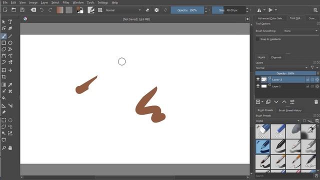 Erasing in Krita смотреть онлайн