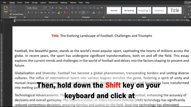 Word - Text Selection Tricks and Rapid Formatting #textselection #selection