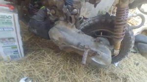 Тюнинг Ямаха Джог (Mazafaka) Кроссовая резина на скутер и газомаслянный амортизатор!