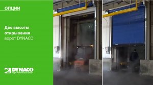 ОПЦИЯ: две высоты открывания скоростных ворот DYNACO