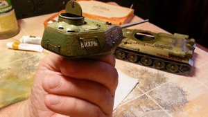 Т- 34- 85 Этап № 7.  Маслянные точки./T - 34 - 85 Phase # 7. Oil point.