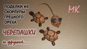 Поделки из скорлупы грецкого ореха ЧЕРЕПАШКИ И ДРУГИЕ...