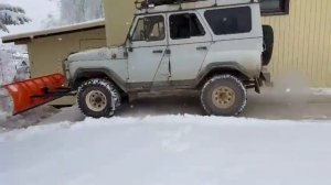 Отвал на УАЗ. Видео от клиента из Сыктывкара.