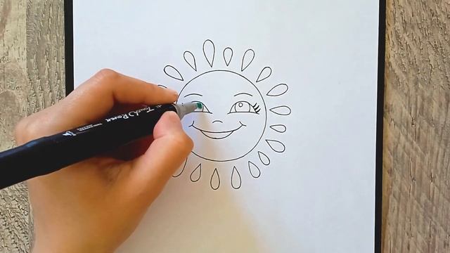 Как нарисовать солнышко. смотреть онлайн