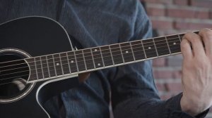 Features (ENG): Applause AB24-5S Mid Cutaway Nylon Cedar Black Satin