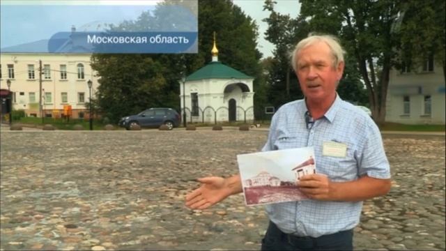 Благоустройство Центральной площади в Верее. Первый канал.MOV